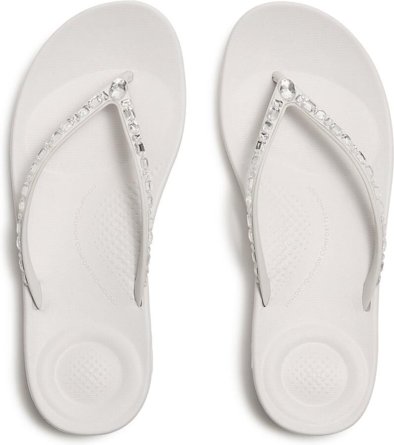 FitFlop Iqushion Multi-Crystal Ergonomic Flip-Flops WIT