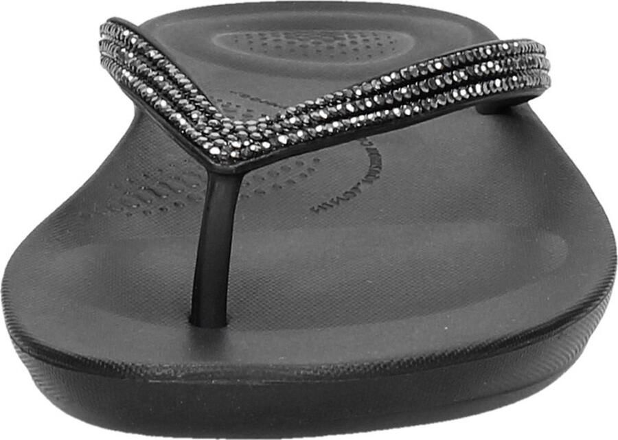FITFLOP Teenslippers Dames Iqushion Sparkle Rubber Zwart - Foto 8