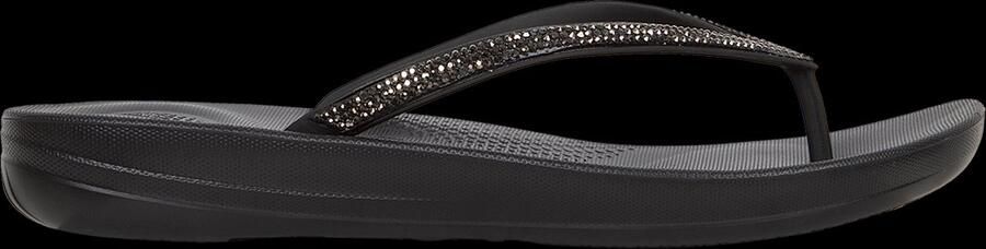 FITFLOP Teenslippers Dames Iqushion Sparkle Rubber Zwart