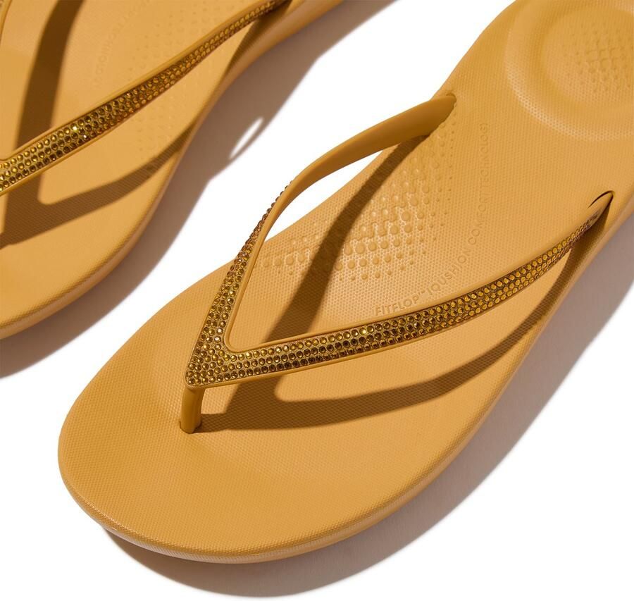 FitFlop Iqushion Sparkle TPU Dames Slippers Turmeric