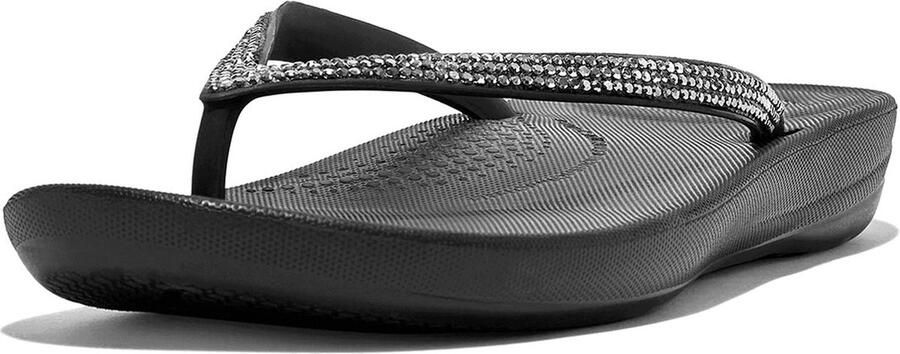 FITFLOP Teenslippers Dames Iqushion Sparkle Rubber Zwart - Foto 8