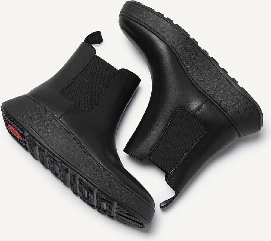 Fitflop Chelsea-boots F-MODE Plateaulaarsjes instaplaars met stretchelement voor instappen - Foto 4