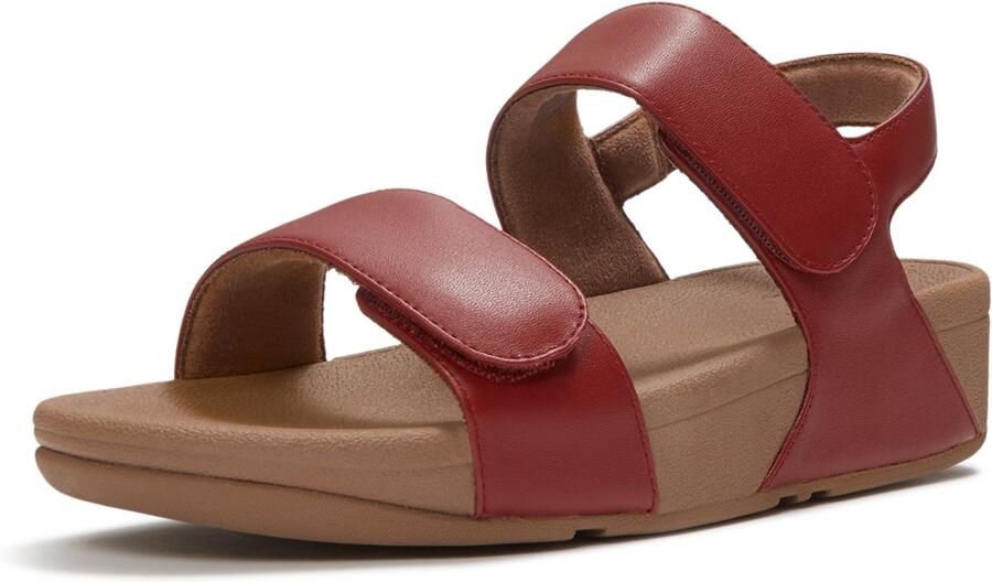 FitFlop Lulu Adjustable Leather Back-Strap Sandals Dames Sandalen Burnt Berry