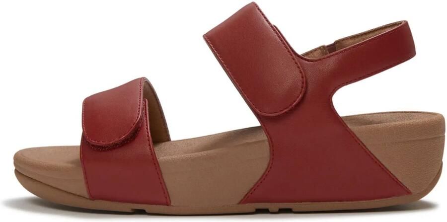 FitFlop Lulu Adjustable Leather Back-Strap Sandals Dames Sandalen Burnt Berry