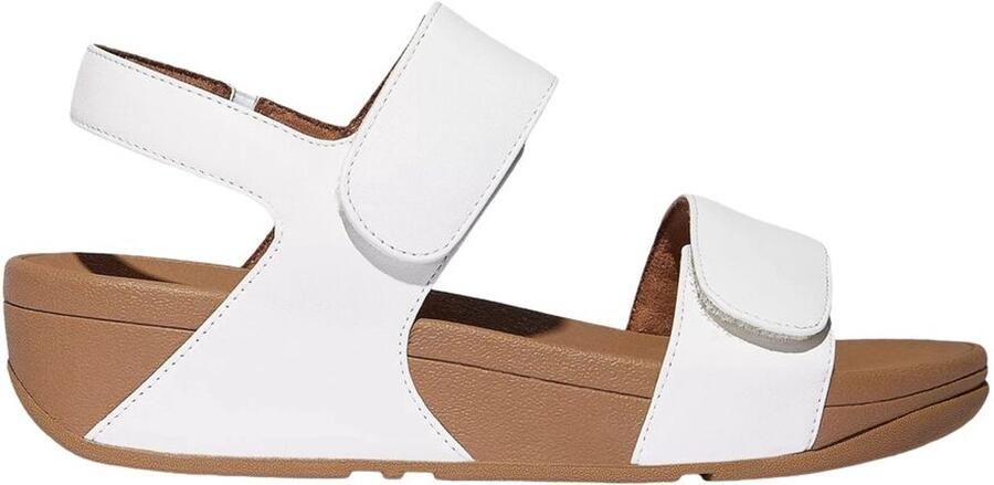FitFlop Lulu Adjustable Leather Back-Strap Sandals Vrouwen Urban Wit