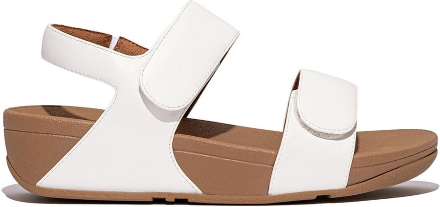 FitFlop Lulu Adjustable Leather Back-Strap Sandals Vrouwen Urban Wit