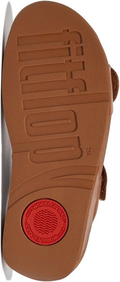 FitFlop Lulu Adjustable Leather Slides Dames Slippers Light Tan - Foto 4