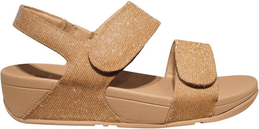 FitFlop Lulu Adjustable Shimmerlux Back-Strap Sandals BEIGE
