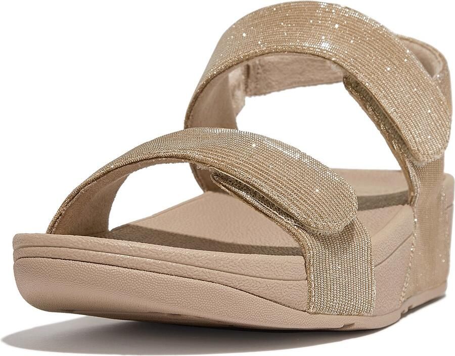 FitFlop Lulu Adjustable Shimmerlux Back-Strap Sandals BEIGE