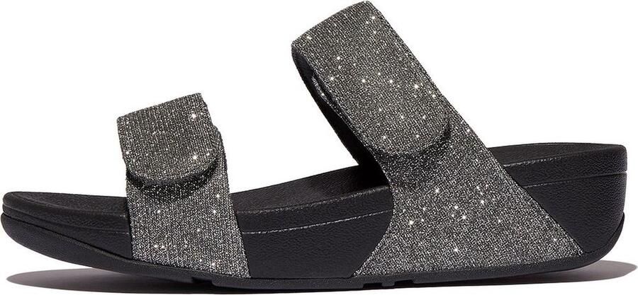 FitFlop Lulu Adjustable Shimmerlux Slides Vrouwen Pewter