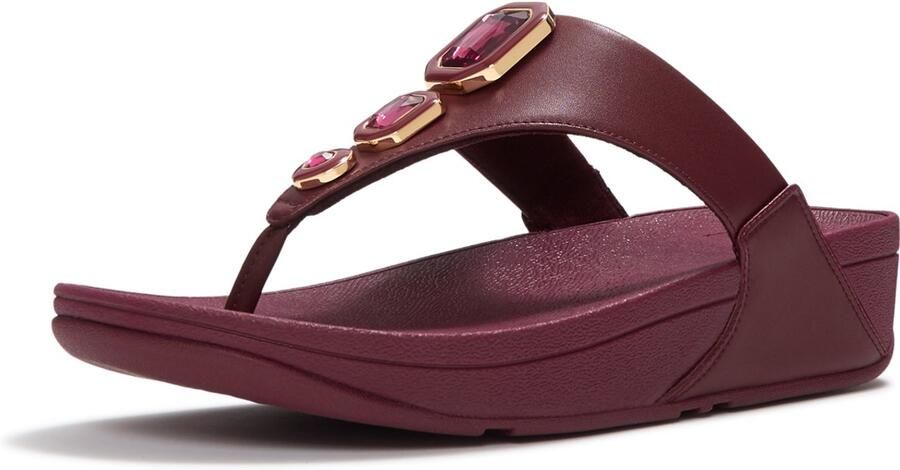 FitFlop Lulu Bold Crystals teenslippers ROOD