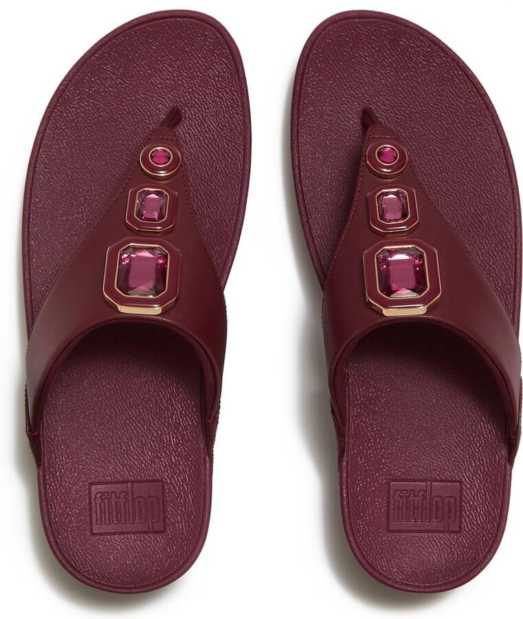 FitFlop Lulu Bold Crystals teenslippers ROOD