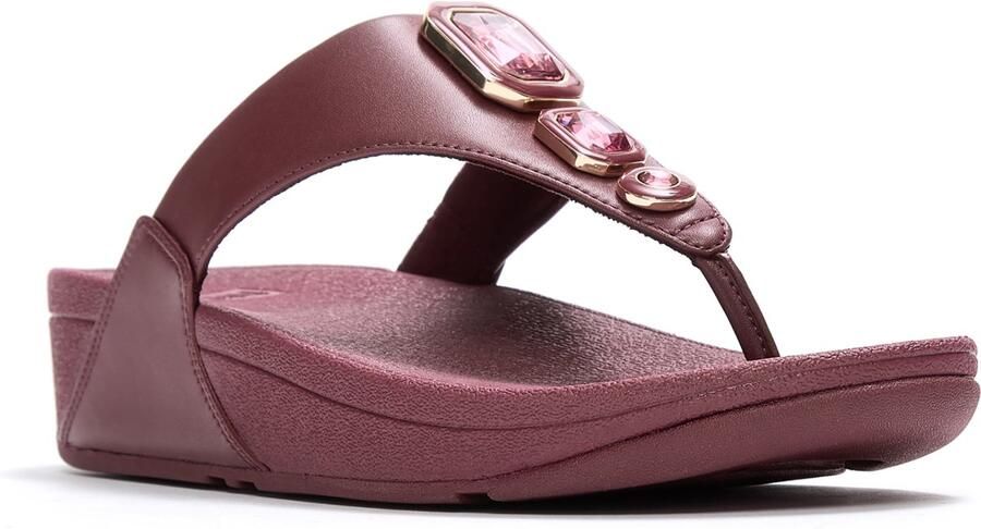 FitFlop Lulu Bold Crystals teenslippers ROOD