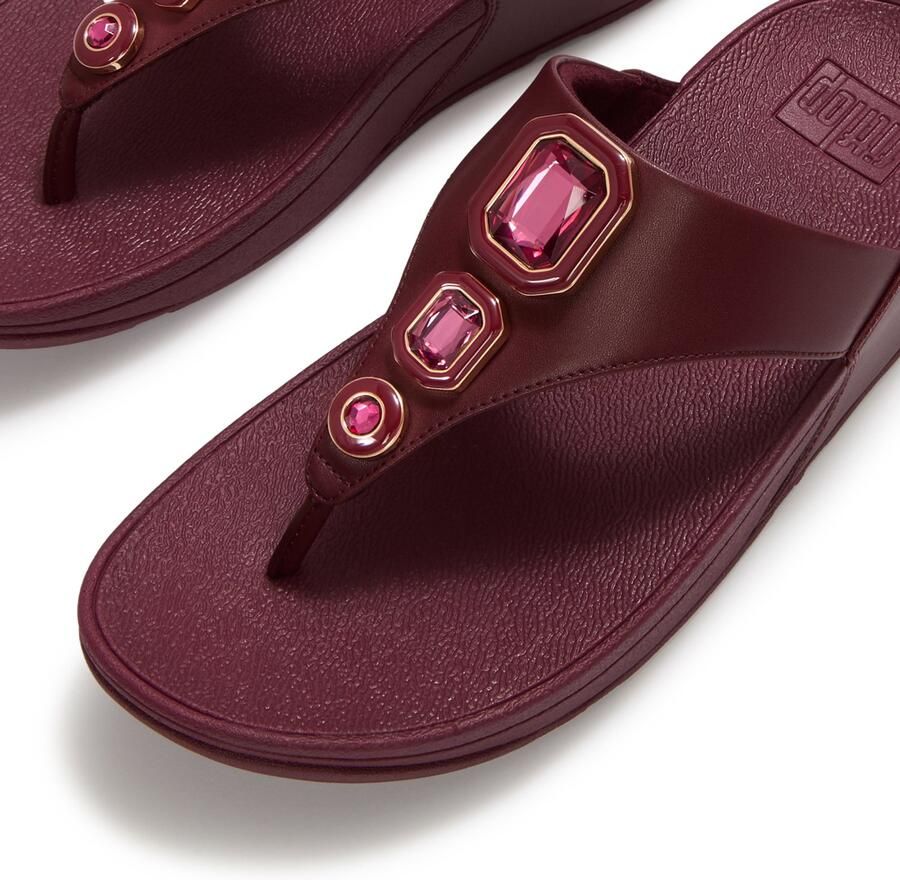 FitFlop Lulu Bold Crystals teenslippers ROOD
