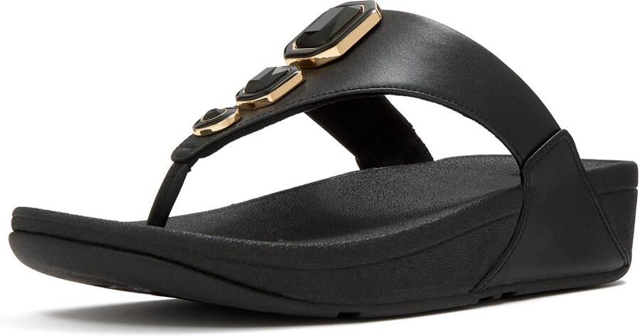 FitFlop Lulu Bold Crystals teenslippers ZWART