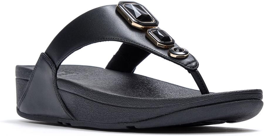 FitFlop Lulu Bold Crystals teenslippers ZWART