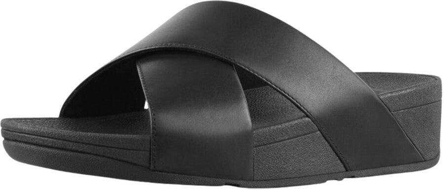 FitFlop Lulu Cross Slide Sandals Leather Dames Sandalen Zwart - Foto 3