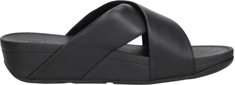 FitFlop Lulu Cross Slide Sandals Leather Dames Sandalen Zwart - Foto 4