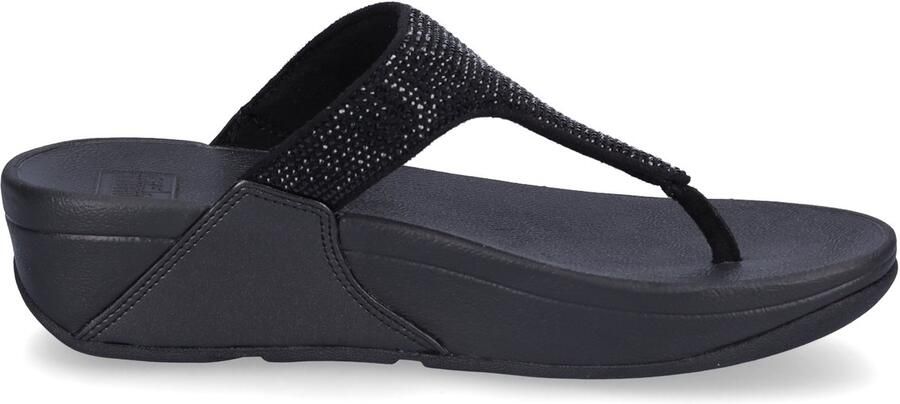 Fitflop Dianets LULU CRYSTAL EMBELLISHED TOE-POST SANDALS HOTFIX sleehak zomerschoen teen-scheider met zachte teenband