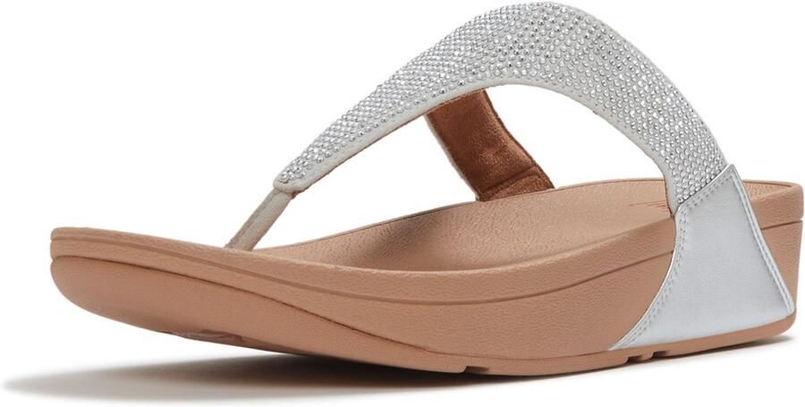 FitFlop Lulu Crystal Embellished Toe Post Sandalen Zilver Vrouw - Foto 2