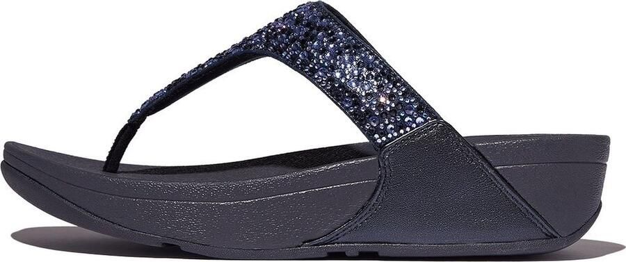 FitFlop Lulu Crystal Mix dames slipper Donkerblauw