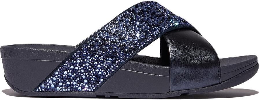 Fitflop Slippers LULU CRYSTAL plateauschuh slides met trendy glinsterende details - Foto 2