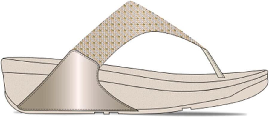 FitFlop Lulu Crystal-Mix Metallic Toe-Post Sandals