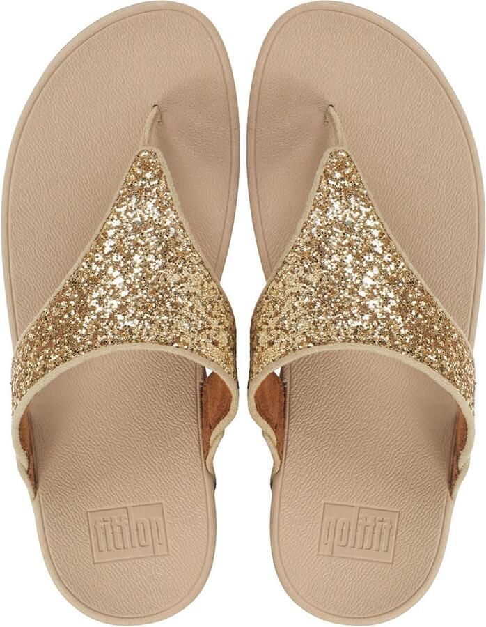 FITFLOP Teenslippers Dames Lulu Glitter Toe-post Maat: 40 Materiaal: Textiel Kleur: Goud - Foto 3