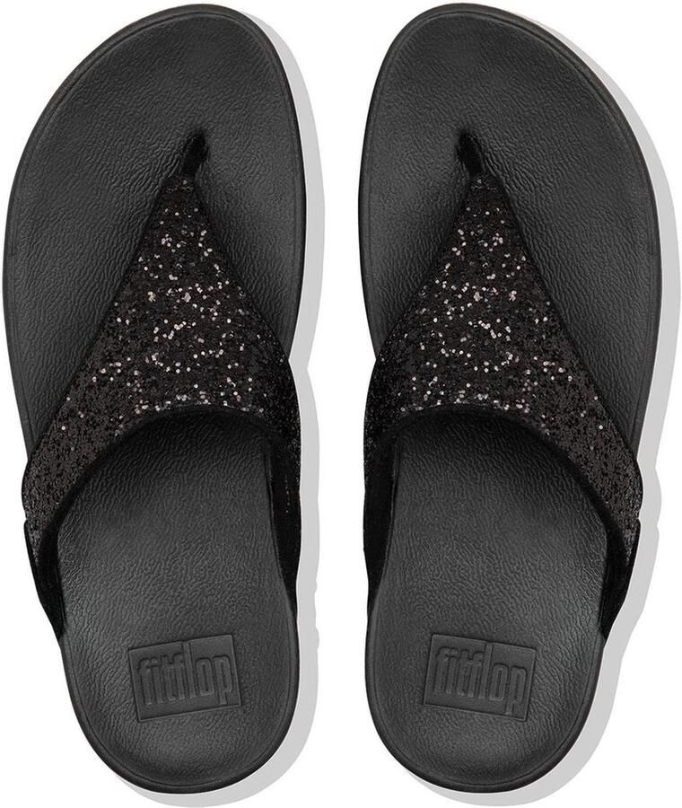 FITFLOP Teenslippers Dames Lulu Glitter Toe-post Leer Blauw - Foto 6