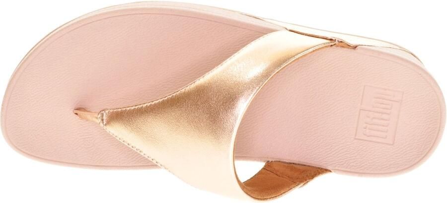 FitFlop Vrouwen Leren Slippers Damesschoenen Teenslipper Lulu toe leather Rose Goud - Foto 5
