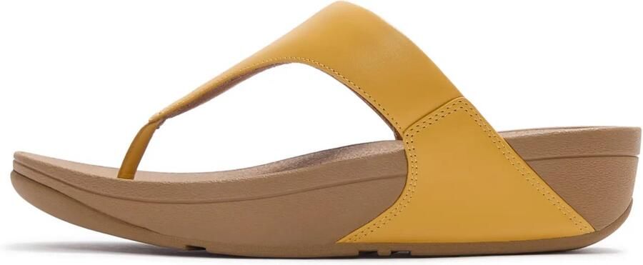 FitFlop Lulu Leather Toepost Dames Slippers Turmeric