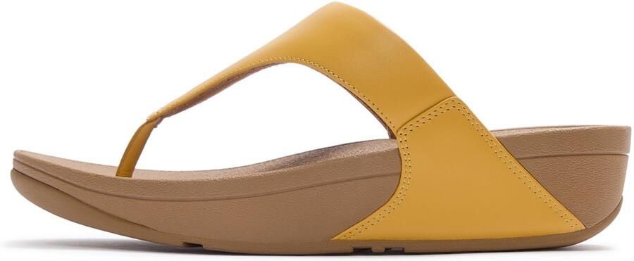 FitFlop Lulu Lederen Teenslipper Microwobbleboard-zool technologie