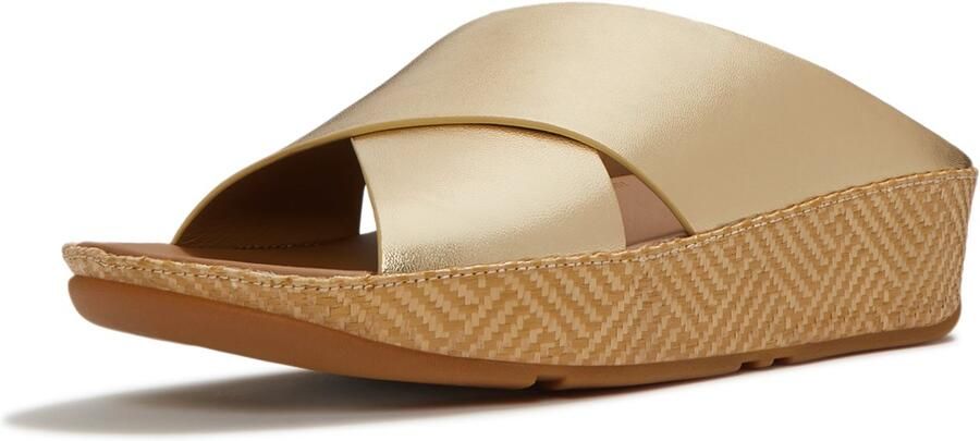 FitFlop Lulu Lux Cross Slide Slippers Dames Goudkleurig