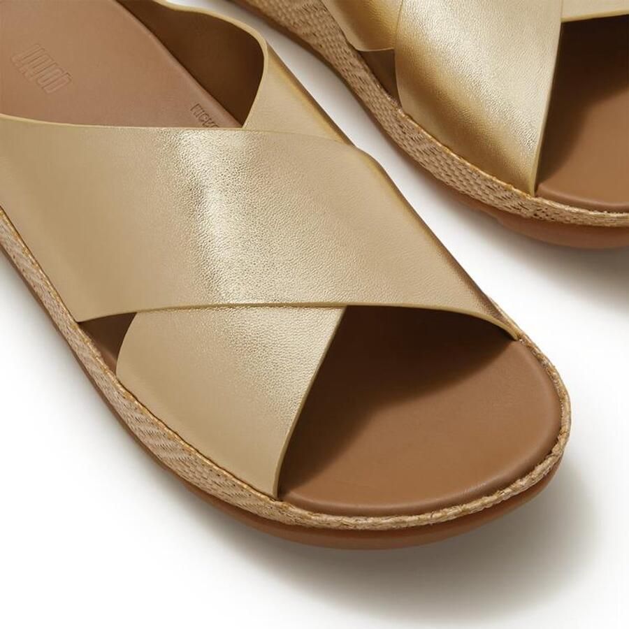 FitFlop Lulu Lux Cross Slide Slippers Dames Goudkleurig - Foto 2