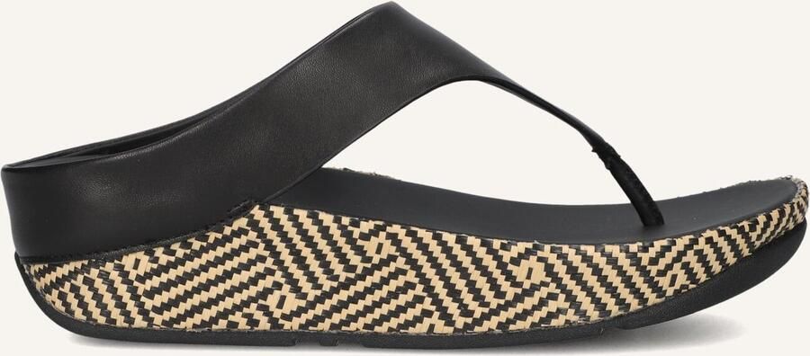 FitFlop Lulu Lux Graphic Weave Toe-post Slippers Dames Zwart - Foto 2