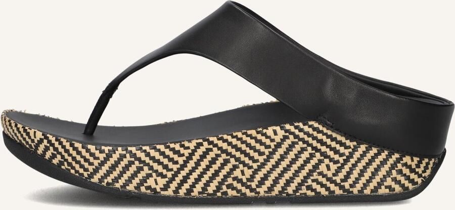 FitFlop Lulu Lux Graphic Weave Toe-post Slippers Dames Zwart - Foto 2