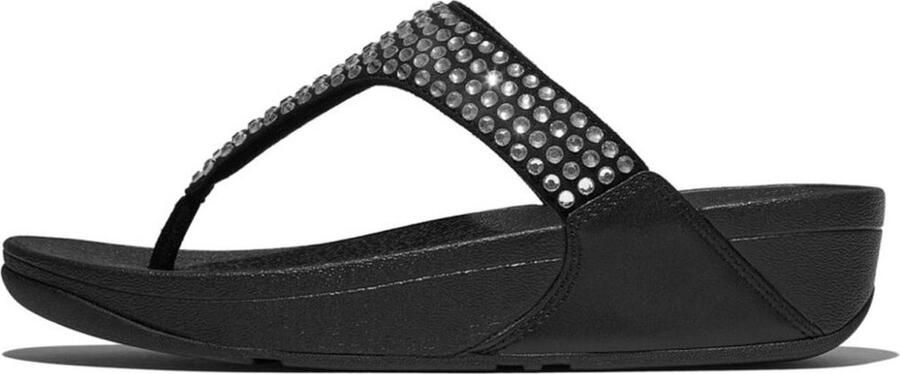 FitFlop Lulu Maxi-Crystal Toe-Post Sandals ZWART