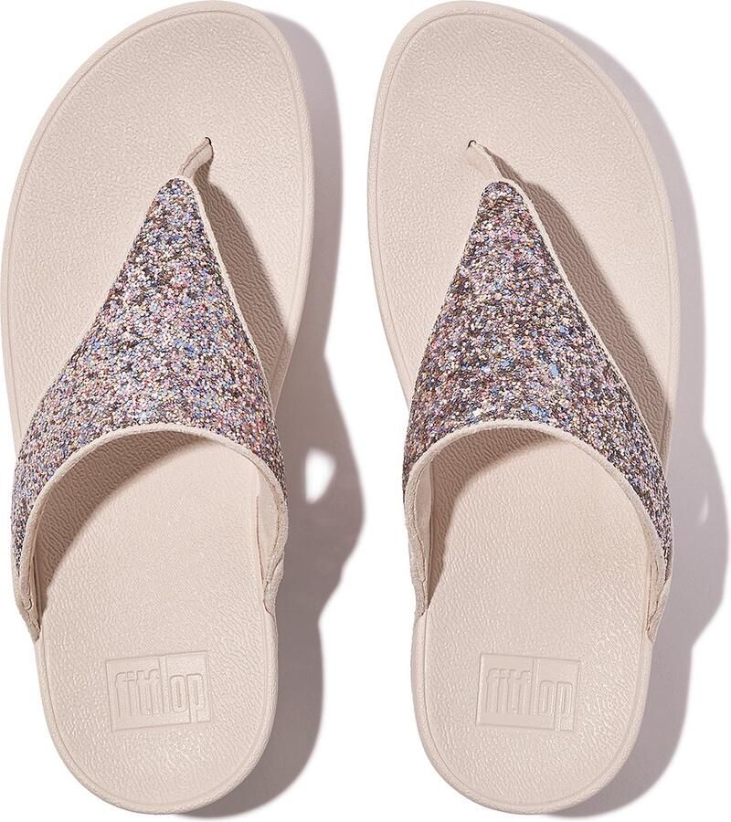 Fitflop Teenslippers LULU MULTI-TONAL GLITTER TOE Badslipper slides sandaal met glitter