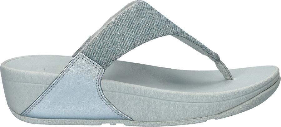 Fitflop Teenslippers LULU SHIMMERLUX TOE-POST SANDALS sleehak zomerschoen slippers in glanzende look