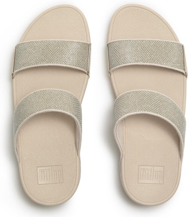 FitFlop Lulu Shimmerglitz Slides BEIGE