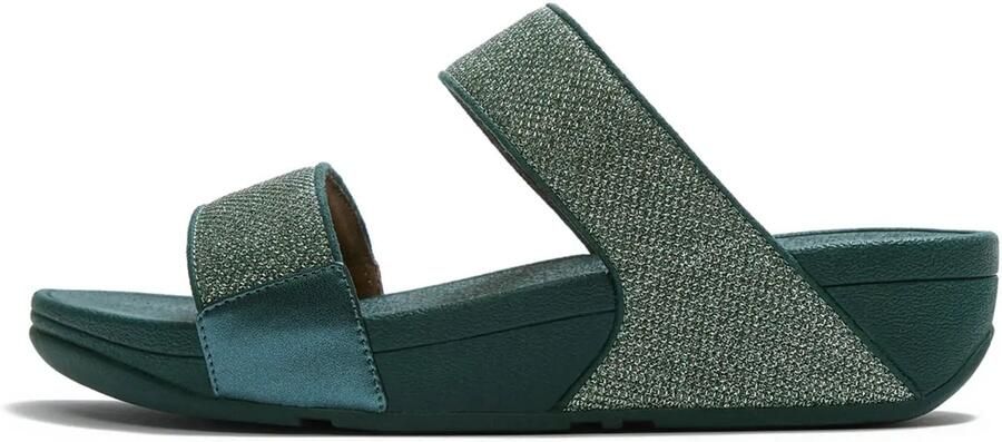 FitFlop Lulu Shimmerglitz Slides Dames Slippers Deep Ocean