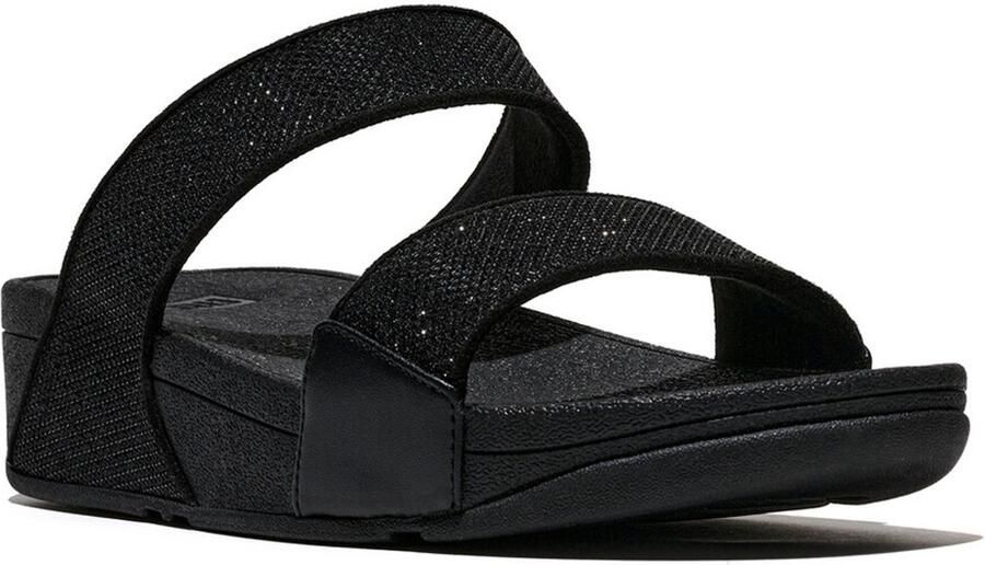 FitFlop Lulu Shimmerglitz Slides ZWART