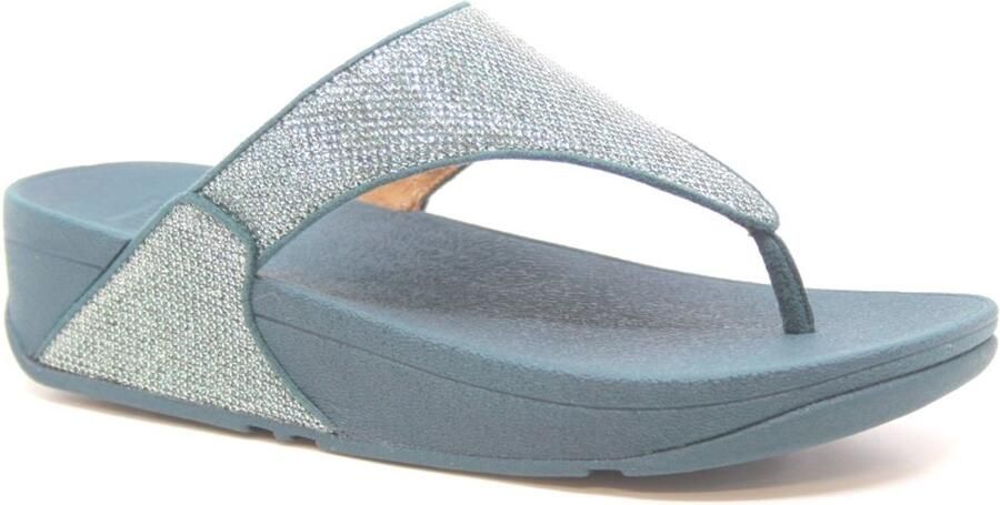 FitFlop Lulu Shimmerglitz Toe-Post Sandals Dames Sandalen Deep Ocean - Foto 2