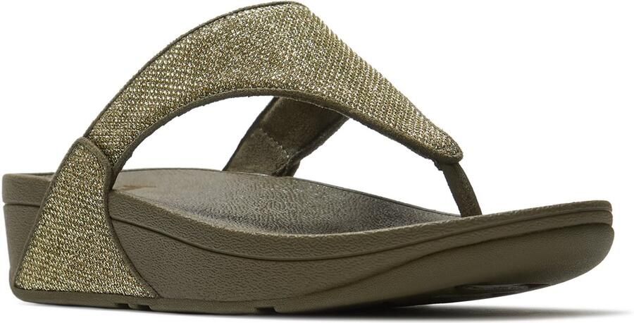 FitFlop Lulu Shimmerglitz Toe-Post Sandals GROEN