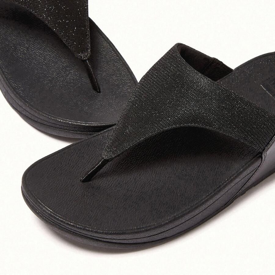 Fitflop Teenslippers LULU SHIMMERLUX TOE-POST SANDALS sleehak zomerschoen slippers in glanzende look - Foto 7