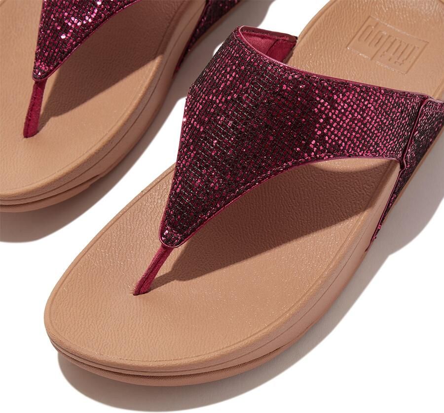 FitFlop Lulu Toe Post Glitterball ROZE