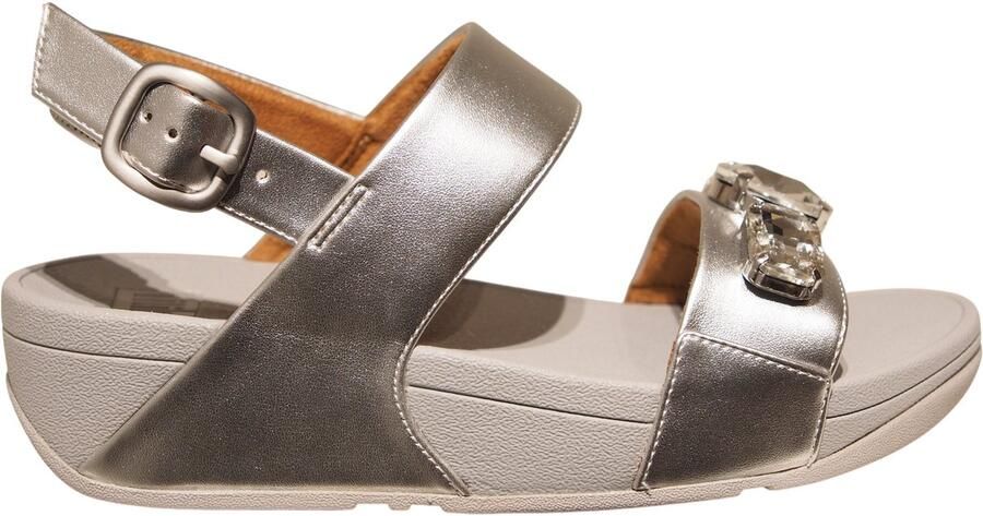 FitFlop Lulu Ultra-Jewel Metallic Back-Strap Sandals ZILVER