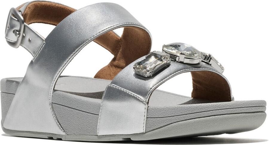 FitFlop Lulu Ultra-Jewel Metallic Back-Strap Sandals ZILVER - Foto 2