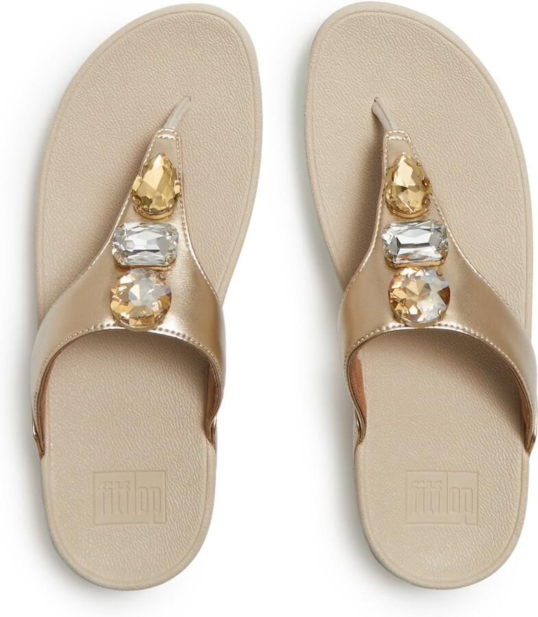 FitFlop Lulu Ultra Jewel Metallic Toe Post Sandalen Goud Vrouw - Foto 2