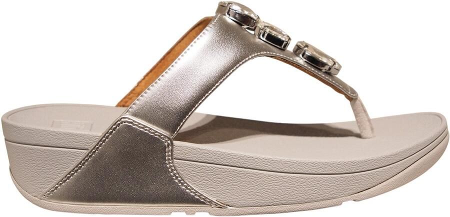 FitFlop Lulu Ultra-Jewel Metallic Toe-Post Sandals ZILVER